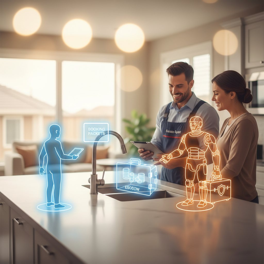 What PLMBR Is: How Seeker Agents, Provider Agents, Booking Packets, and Escrow Are Redefining Home Services