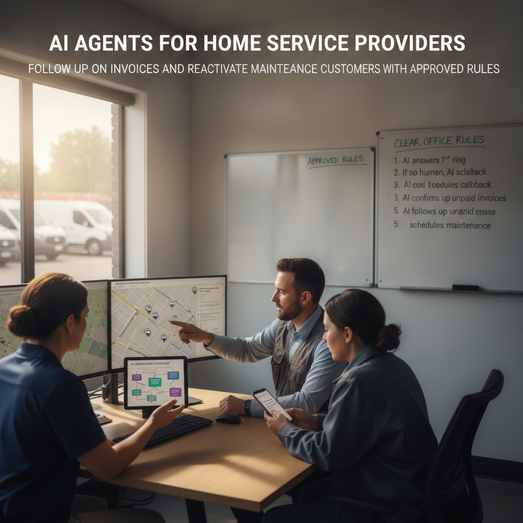 AI Agents for Home Service Providers: Follow Up on Invoices and Reactivate Maintenance Customers with Approved Rules