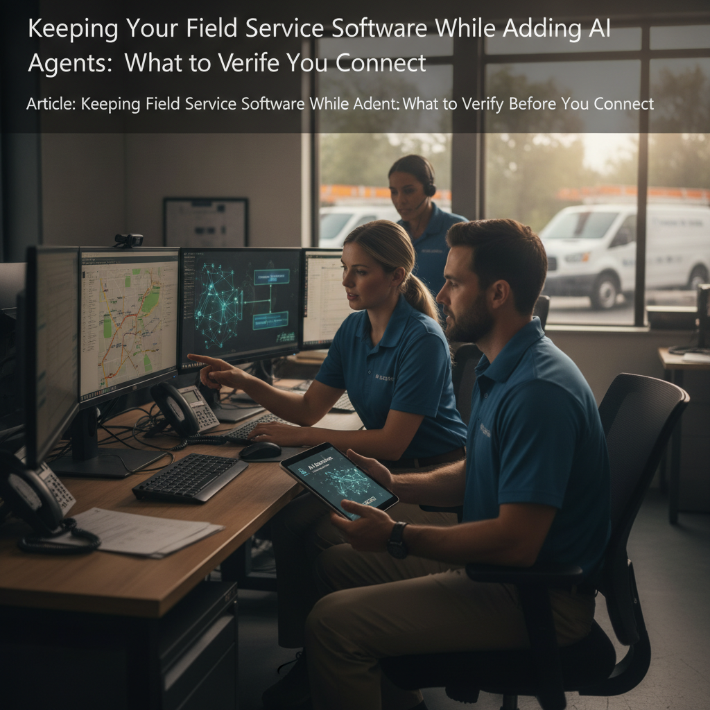 Keeping Your Field Service Software While Adding AI Agents: What to Verify Before You Connect