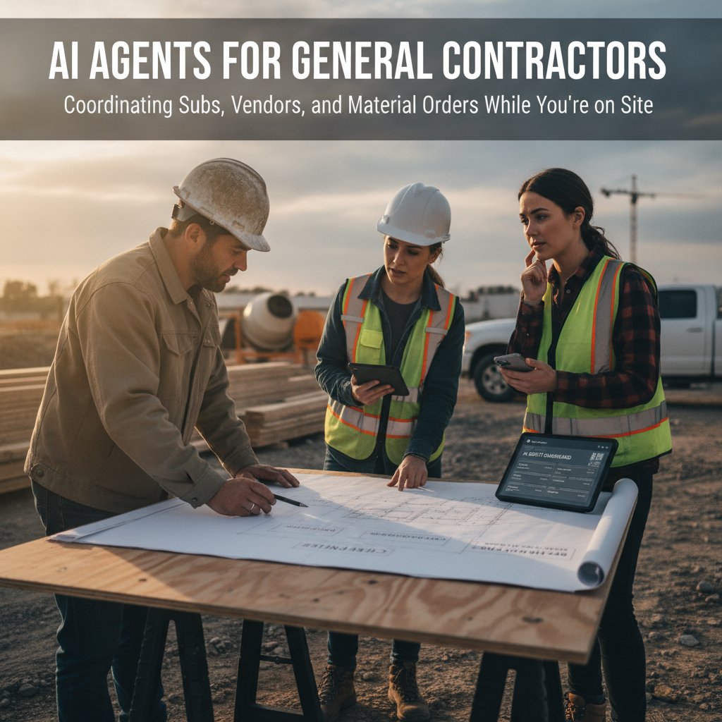 AI Agents for General Contractors: Coordinating Subs, Vendors, and Material Orders While You're on Site